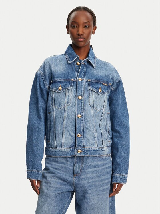 JUST CAVALLI Дънково яке 78PAS4O3 Regular Fit
