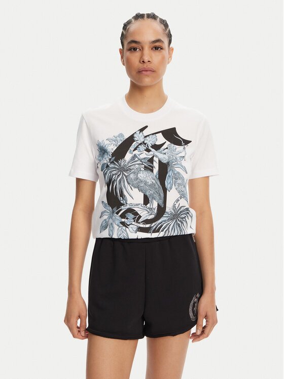 JUST CAVALLI Тишърт 78PAHT04 Бял Regular Fit