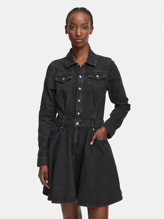 KARL LAGERFELD JEANS Дънкова рокля B3W13033 A-Line Fit