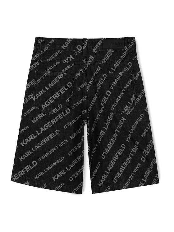 KARL LAGERFELD KIDS Дънкови шорти Z30415 D Черен Regular Fit