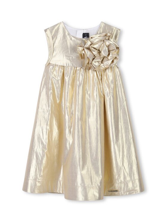 KARL LAGERFELD KIDS Елегантна рокля Z30474 D Златист Regular Fit