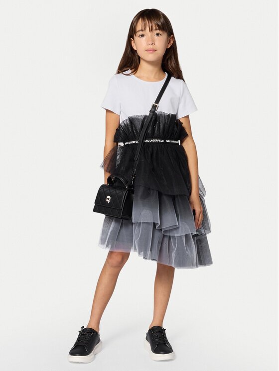 KARL LAGERFELD KIDS Елегантна рокля Z31326 D Regular Fit