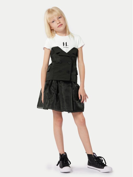 KARL LAGERFELD KIDS Ежедневна рокля Z30086 D Regular Fit