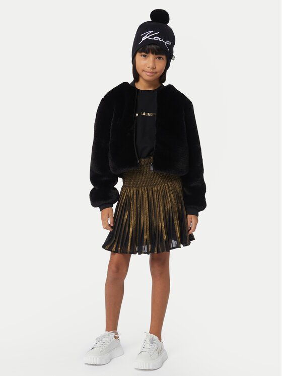 KARL LAGERFELD KIDS Ежедневна рокля Z30189 D Черен Regular Fit