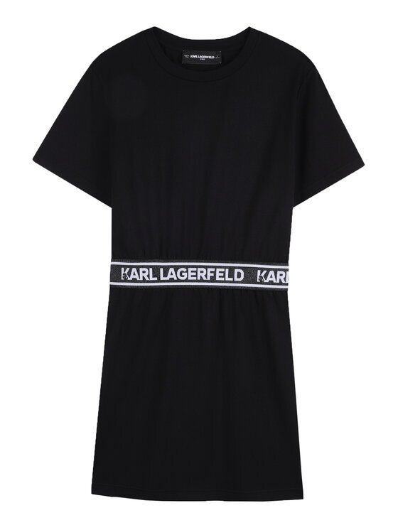 KARL LAGERFELD KIDS Ежедневна рокля Z31152 D Черен Regular Fit