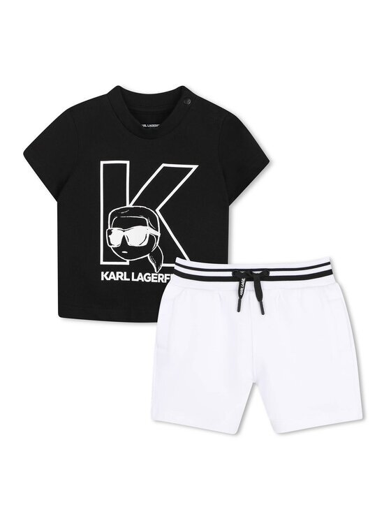 KARL LAGERFELD KIDS Комплект тишърт и панталонки Z31074 Regular Fit