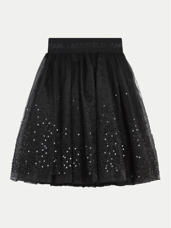 KARL LAGERFELD KIDS пола от тюл Z30199 D Черен Regular Fit