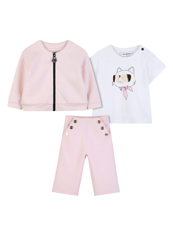 KARL LAGERFELD KIDS Спортен екип Z31056 S Розов Regular Fit