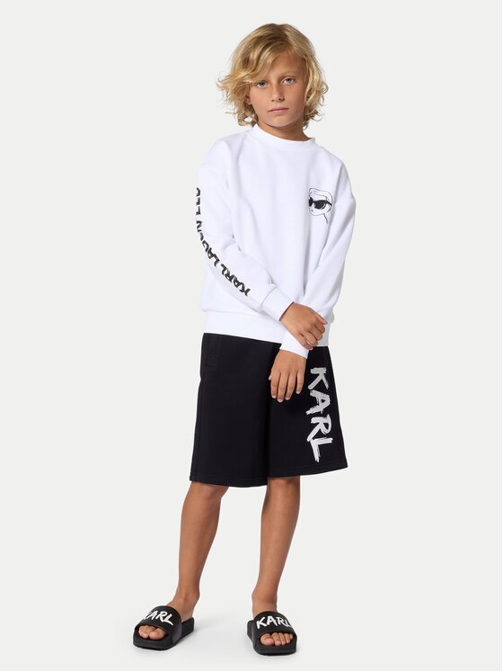 KARL LAGERFELD KIDS Спортни шорти Z31082 S Черен Loose Fit