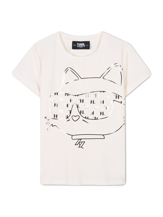 KARL LAGERFELD KIDS Тишърт Z30447 D Екрю Regular Fit