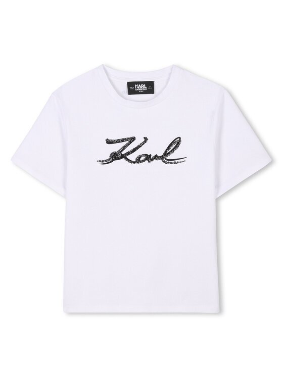 KARL LAGERFELD KIDS Тишърт Z30485 D Бял Regular Fit