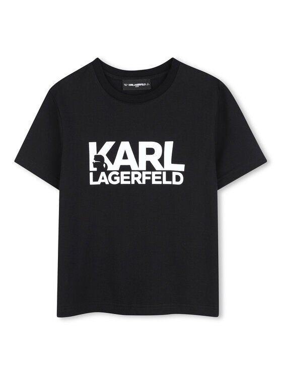 KARL LAGERFELD KIDS Тишърт Z31098 D Черен Regular Fit