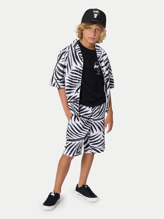 KARL LAGERFELD KIDS Тишърт Z31103 S Черен Regular Fit