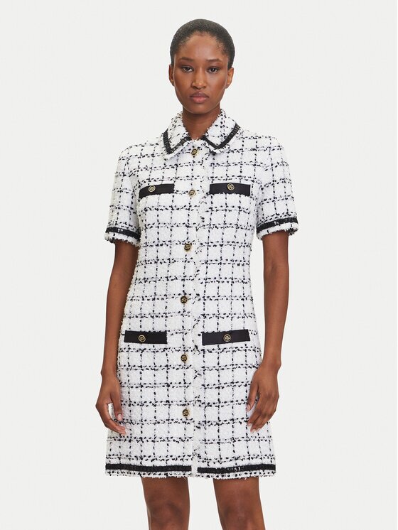 Karl Lagerfeld Плетена рокля A3W13031 Екрю Regular Fit
