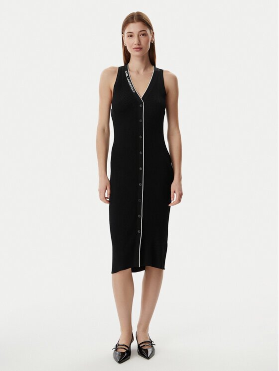 Karl Lagerfeld Плетена рокля B2W13004 Slim Fit