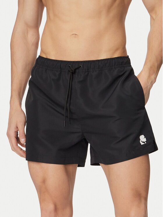 Karl Lagerfeld Плувни шорти B1M46011 Черен Regular Fit