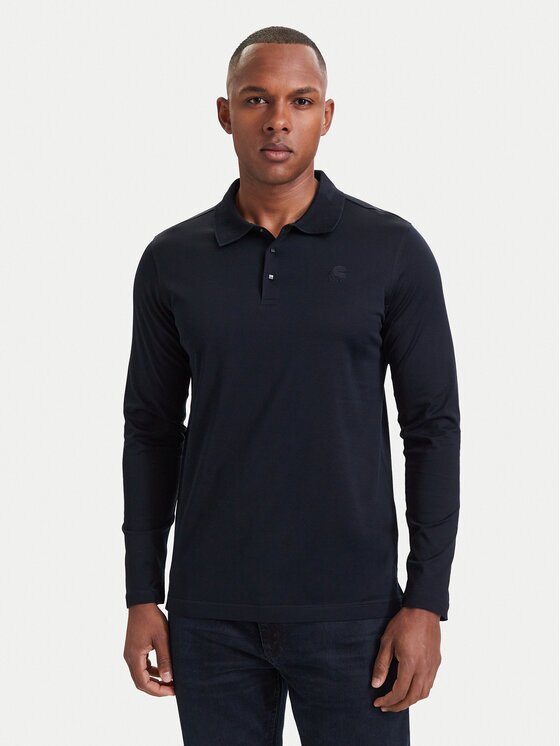 Karl Lagerfeld Тениска с яка и копчета 745000 564200 Regular Fit