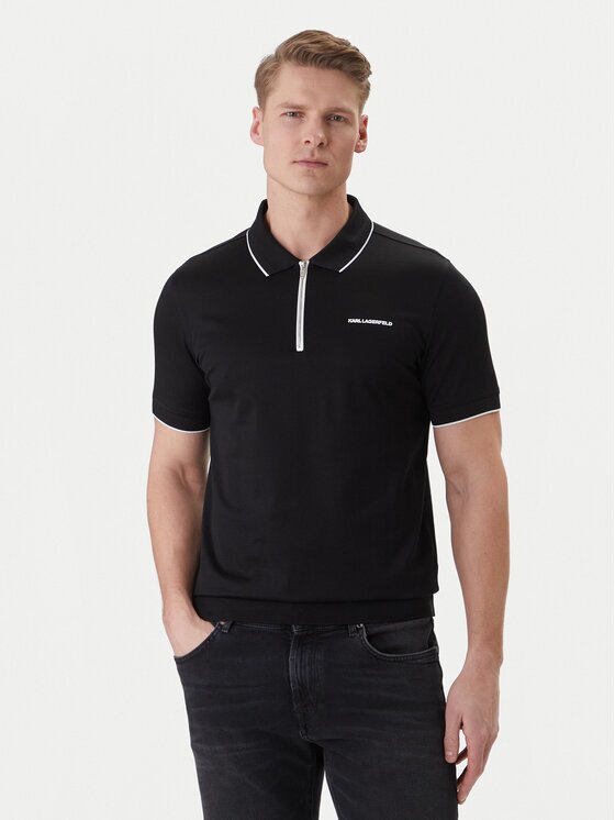 Karl Lagerfeld Тениска с яка и копчета 745003 562200 Regular Fit