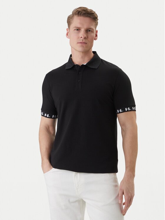 Karl Lagerfeld Тениска с яка и копчета 745020 562221 Regular Fit