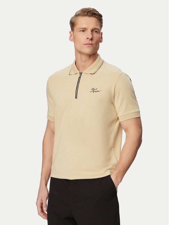 Karl Lagerfeld Тениска с яка и копчета 745021 562221 Regular Fit
