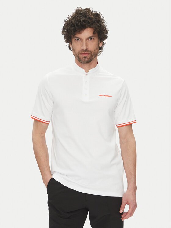 Karl Lagerfeld Тениска с яка и копчета 745022 552232 Regular Fit