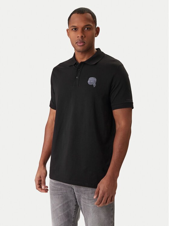 Karl Lagerfeld Тениска с яка и копчета 745022 561235 Regular Fit