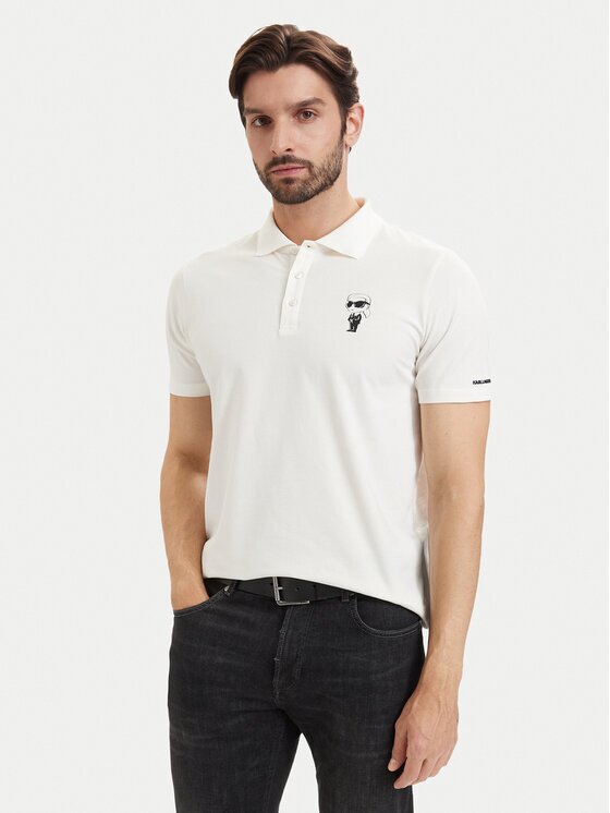 Karl Lagerfeld Тениска с яка и копчета 745024 563221 Regular Fit
