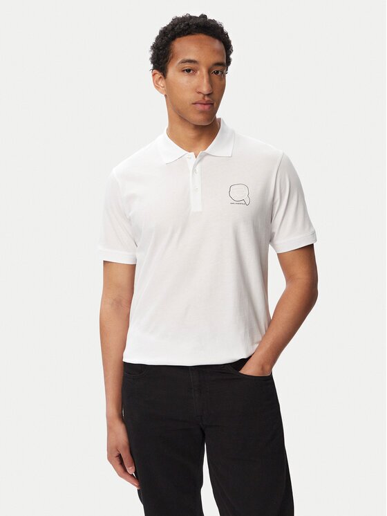 Karl Lagerfeld Тениска с яка и копчета 745025 563224 Regular Fit