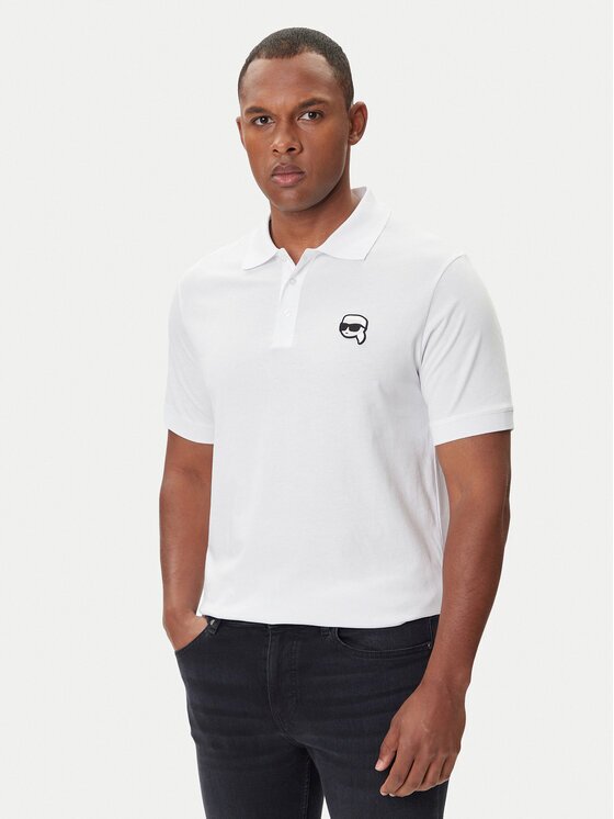 Karl Lagerfeld Тениска с яка и копчета 745710 500224 Regular Fit