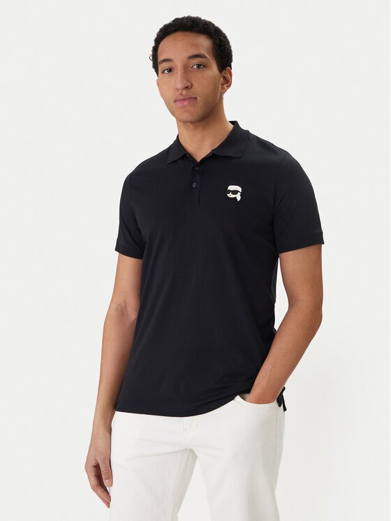 Karl Lagerfeld Тениска с яка и копчета 745710 562224 Regular Fit