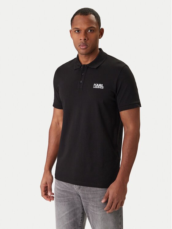 Karl Lagerfeld Тениска с яка и копчета 745780 561235 Regular Fit