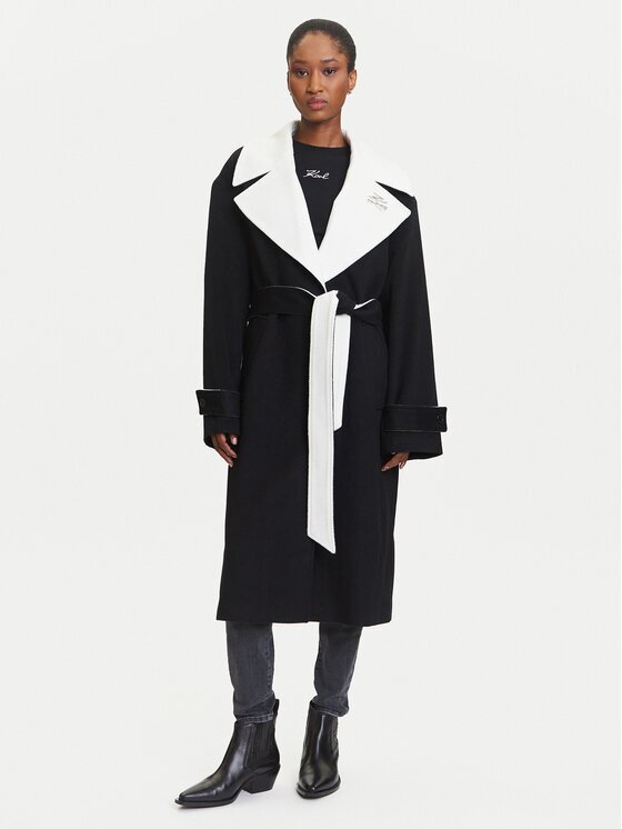 Karl Lagerfeld Вълнено палто A3W15010 Regular Fit