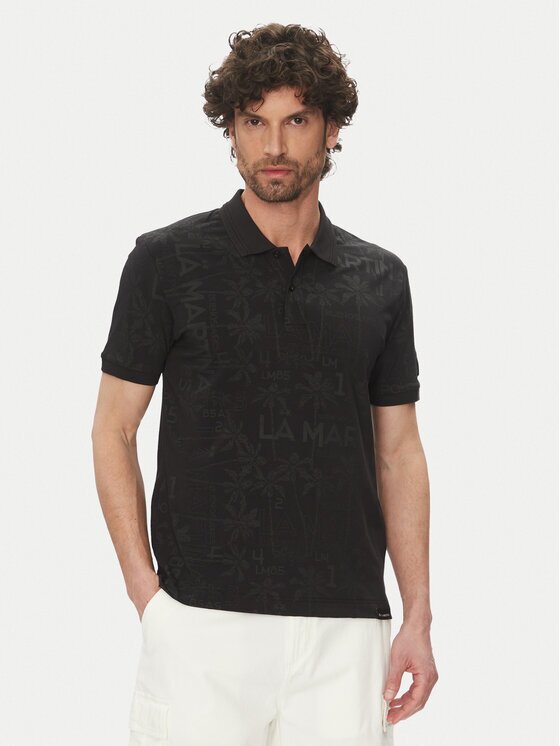 La Martina Тениска с яка и копчета Allen MAP010 JS402 Regular Fit