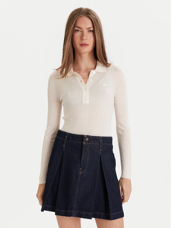 Lacoste Пуловер AF4006 Екрю Slim Fit