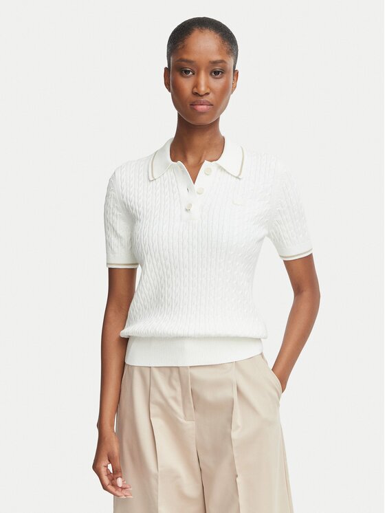 Lacoste Тениска с яка и копчета AF0972 Slim Fit