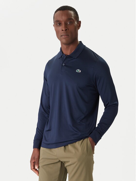 Lacoste Тениска с яка и копчета DH2615 Regular Fit