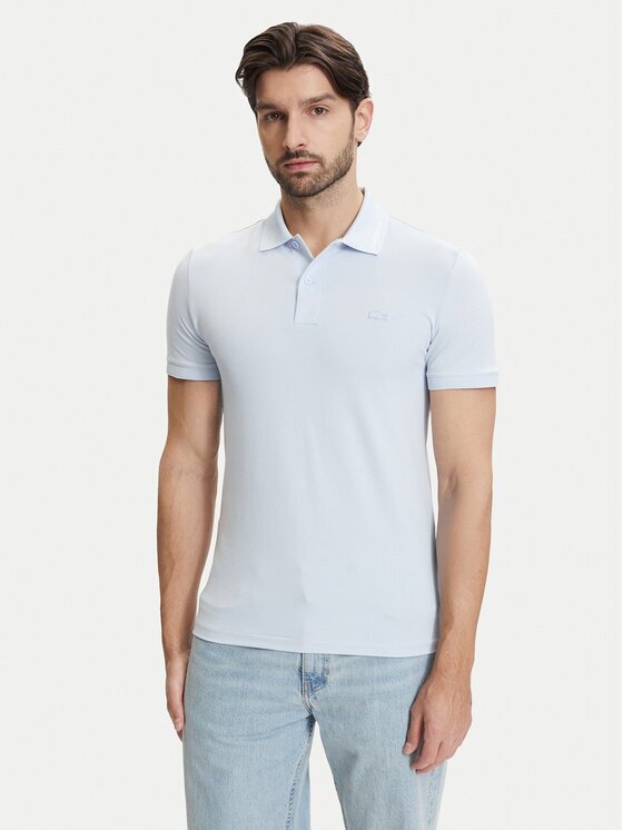 Lacoste Тениска с яка и копчета PH5056 Slim Fit