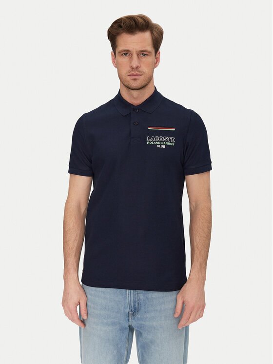 Lacoste Тениска с яка и копчета PH8742 Regular Fit