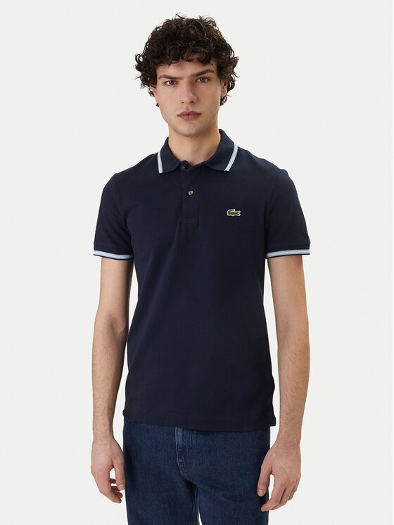 Lacoste Тениска с яка и копчета PH9875 Regular Fit
