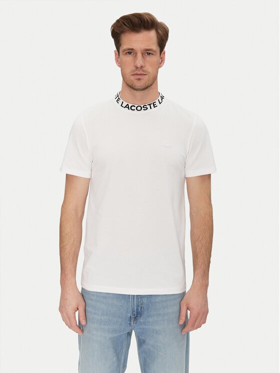 Lacoste Тишърт TH9582 Бял Regular Fit