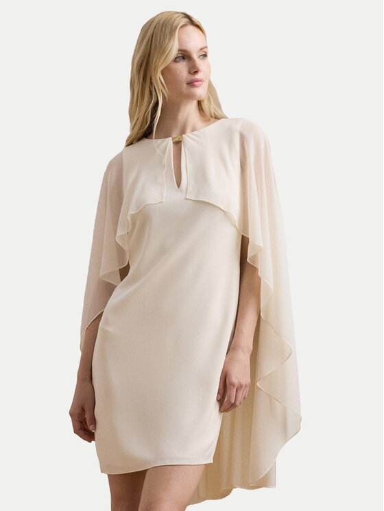 Lauren Ralph Lauren Коктейлна рокля 253957566 Екрю Regular Fit