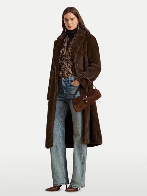Lauren Ralph Lauren Кожено палто 297957521001 Relaxed Fit