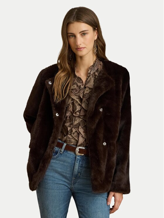 Lauren Ralph Lauren Кожено палто 297P04117002 Regular Fit