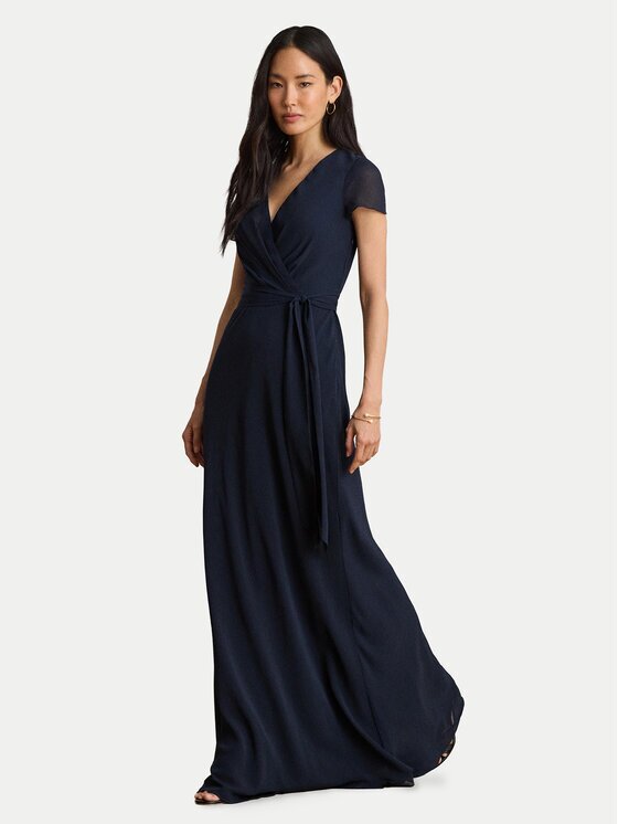Lauren Ralph Lauren Официална рокля 253P14048002 Тъмносин Regular Fit