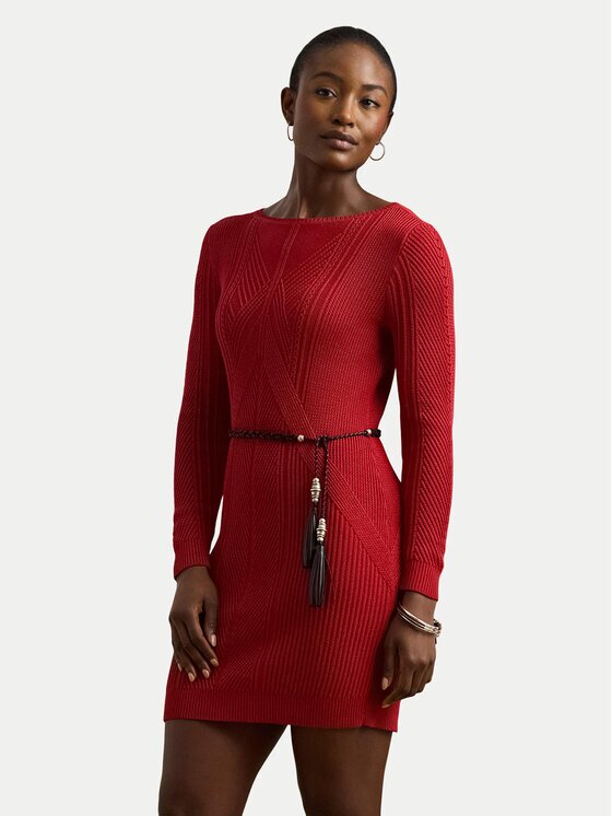 Lauren Ralph Lauren Плетена рокля 200971346001 Slim Fit