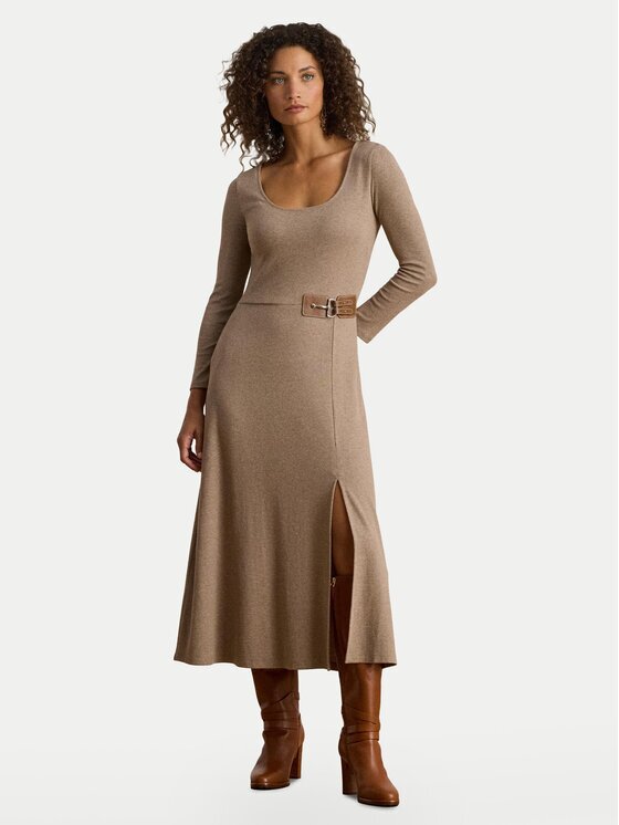 Lauren Ralph Lauren Плетена рокля 200980038001 Slim Fit