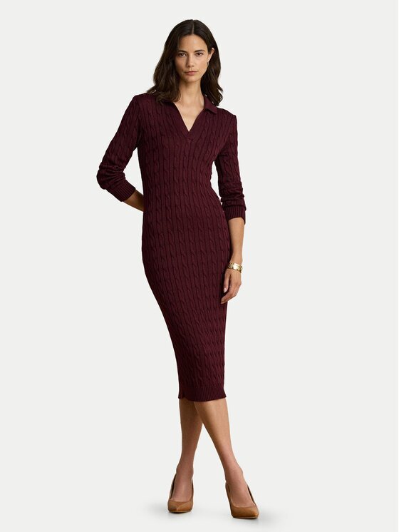 Lauren Ralph Lauren Плетена рокля 200B34422003 Slim Fit
