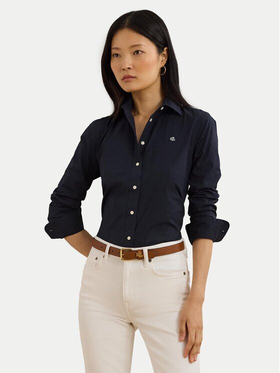 Lauren Ralph Lauren Риза 200684553002 Светлосиньо Regular Fit