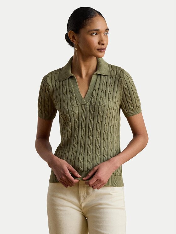 Lauren Ralph Lauren Тениска с яка и копчета 200P14041001 Regular Fit