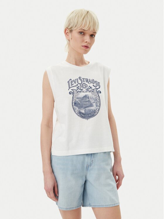 Levi's Блуза Graphic 001MW-0000 Бял Standard Fit